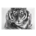 Monochrome Watercolor White Tiger Print Placemat