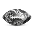 Monochrome Watercolor White Tiger Print Rugby Ball