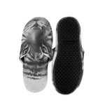 Monochrome Watercolor White Tiger Print Slippers