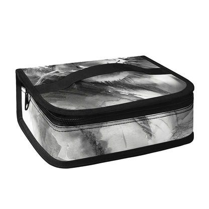 Monochrome Watercolor White Tiger Print Small Lunch Bag