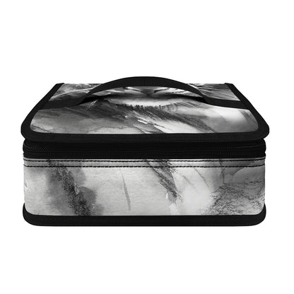 Monochrome Watercolor White Tiger Print Small Lunch Bag