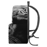 Monochrome White Bengal Tiger Print Backpack