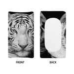 Monochrome White Bengal Tiger Print Changing Pad Cover