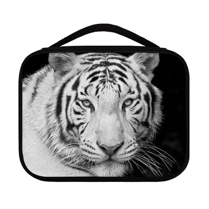 Monochrome White Bengal Tiger Print Classic Bible Case