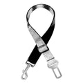 Monochrome White Bengal Tiger Print Dog Seat Belt