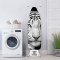 Monochrome White Bengal Tiger Print Ironing Board Cover