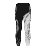 Monochrome White Bengal Tiger Print Men's leggings