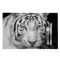 Monochrome White Bengal Tiger Print Placemat