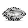 Monochrome White Bengal Tiger Print Rugby Ball