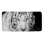 Monochrome White Bengal Tiger Print Towel