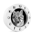 Monochrome Wolf Print Alarm Clock