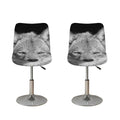 Monochrome Wolf Print Bar Stool Covers