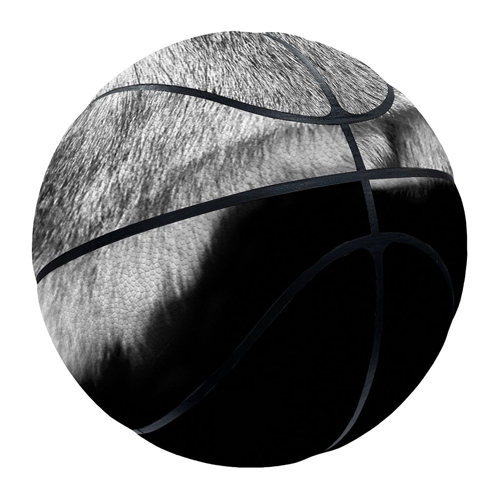 Monochrome Wolf Print Basketball