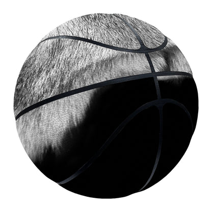 Monochrome Wolf Print Basketball