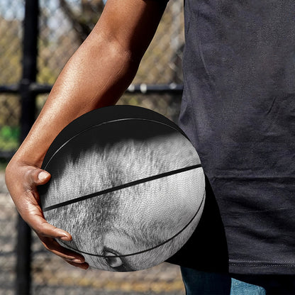 Monochrome Wolf Print Basketball
