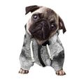 Monochrome Wolf Print Dog Zip Up Hoodie