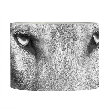 Monochrome Wolf Print Drum Lamp Shade