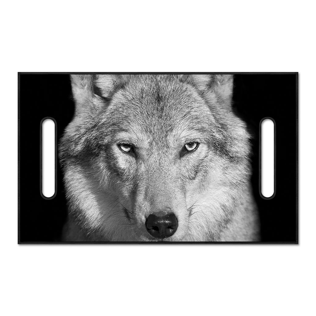 Monochrome Wolf Print Golf Cart Seat Cover