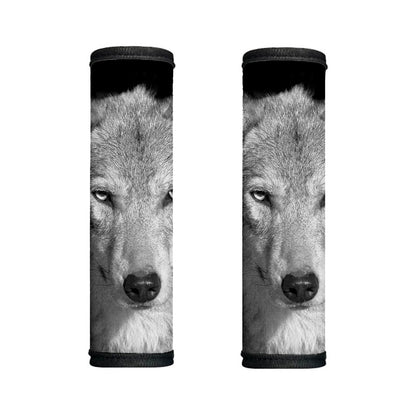 Monochrome Wolf Print Handle Covers