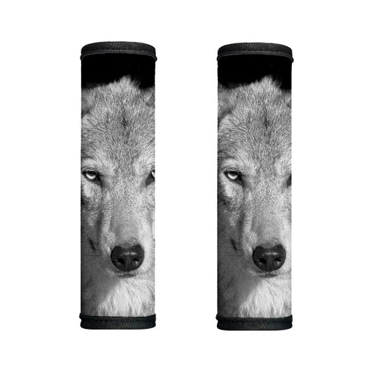 Monochrome Wolf Print Handle Covers