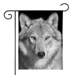 Monochrome Wolf Print House Flag