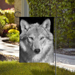 Monochrome Wolf Print House Flag