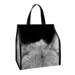 Monochrome Wolf Print Insulated Lunch Tote