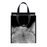 Monochrome Wolf Print Insulated Lunch Tote