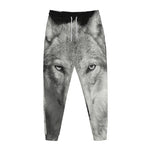 Monochrome Wolf Print Jogger Pants