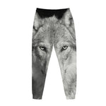 Monochrome Wolf Print Jogger Pants