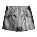 Monochrome Wolf Print Mesh Shorts