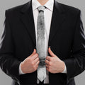Monochrome Wolf Print Necktie