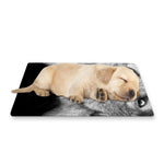 Monochrome Wolf Print Pet Cooling Mat Cover