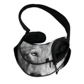 Monochrome Wolf Print Pet Sling Carrier