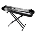 Monochrome Wolf Print Piano Keyboard Cover