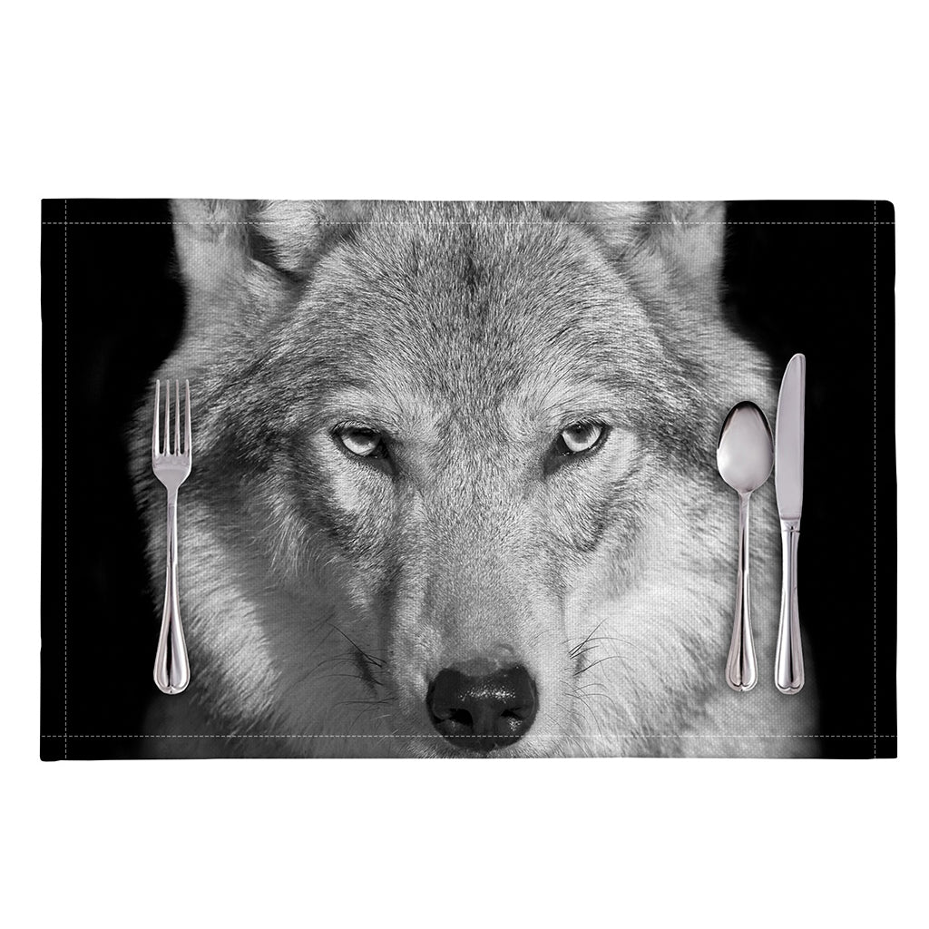 Monochrome Wolf Print Placemat
