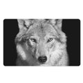 Monochrome Wolf Print Polyester Doormat