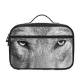 Monochrome Wolf Print Portable Lunch Bag
