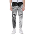 Monochrome Wolf Print Joggers