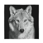 Monochrome Wolf Print Silk Bandana