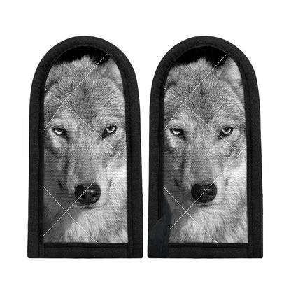 Monochrome Wolf Print Skillet Handle Cover