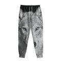 Monochrome Wolf Print Sweatpants