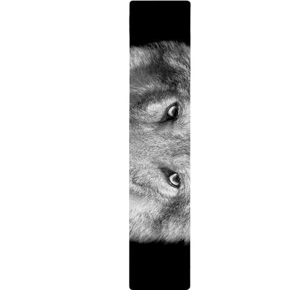 Monochrome Wolf Print Table Runner