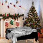 Monochrome Wolf Print Tablecloth