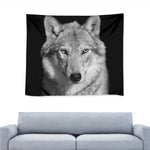 Monochrome Wolf Print Tapestry