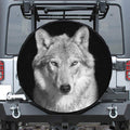Monochrome Wolf Print Tire Cover