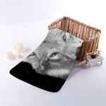 Monochrome Wolf Print Towel