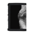 Monochrome Wolf Print Trifold Wallet