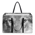 Monochrome Wolf Print Utility Tote Bag