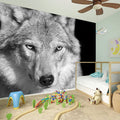 Monochrome Wolf Print Wall Sticker